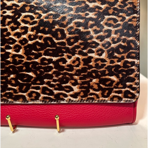 Mark and Graham leopard and red leather clutch - Picture 2 of 10
